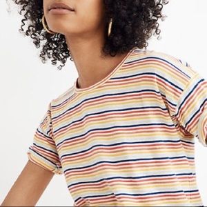 NWT Madewell rainbow striped tee